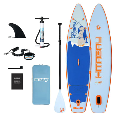 Pack Tabla de Stand Up Paddle Inflable 11' + Porta Vaso + Salvavidas Adulto Naranjo M
