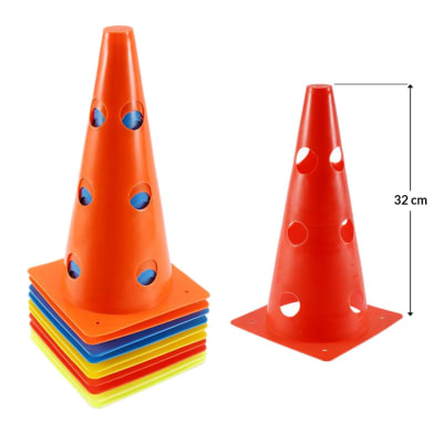Pack de 10 Conos Perforado de 32 cm de Altura
