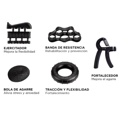 Set Hand Grip Ejercitador Manos Y Antebrazo
