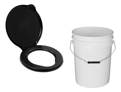 Tapa asiento de baño portátil + Balde 20 Litros