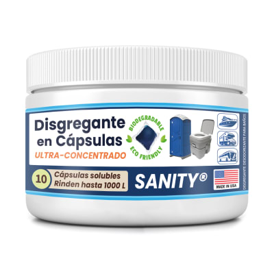 Disgregante Fecal en Cápsulas para Baños Químicos