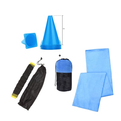 ESCALERILLA+TOALLA DEPORTIVA+10 CONOS 23CM