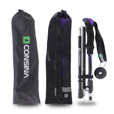 Bastón de trekking Consina plegable + bolso