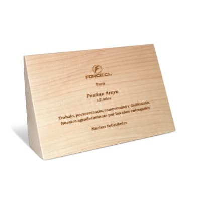 Galvano Madera Sobremesa 17x10 cm