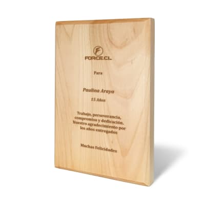 Galvano Madera Nativa de Pared 28x15 cm
