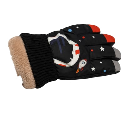 Guante de Nieve Niño Negro con chiporro