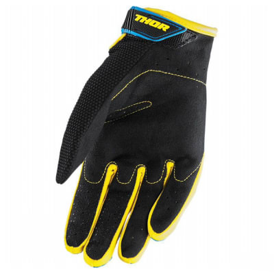 Guante Ciclismo largos Thor Azul-Amarillo Talla M