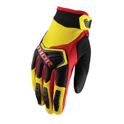 Guante Ciclismo largos Thor Rojo/Amarillo Talla L