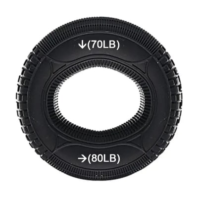 Dona Anillo 70-80 LB Fortalecedor y ejercitador de manos y dedos silicona (Negro)
