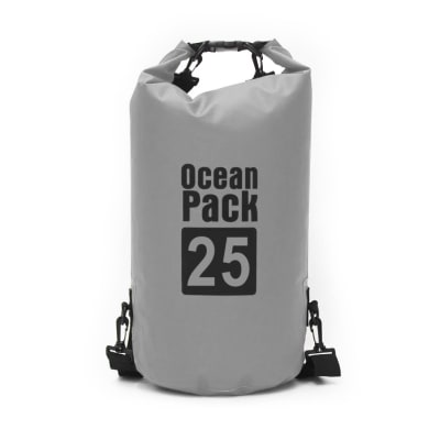 Bolso Seco Ocean Pack 25 Litros Impermeable Gris
