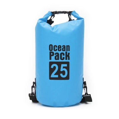 Bolso Seco Ocean Pack 25 Litros Impermeable Celeste