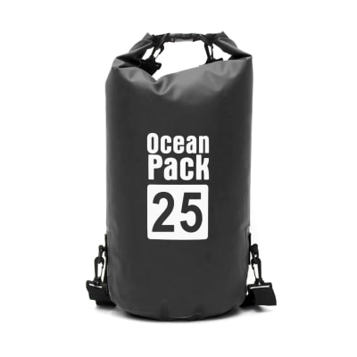 Bolso Seco Ocean Pack 25 Litros Impermeable Negro