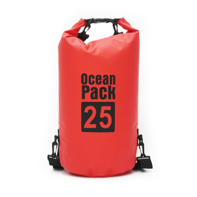 Bolso Seco Ocean Pack 25 Litros Impermeable Rojo