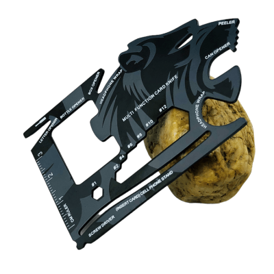 Tarjeta Supervivencia Multiuso Herramienta 18 en 1 Diseño León