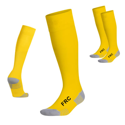 1 Par Medias de futbol FRC Adulto amarillo