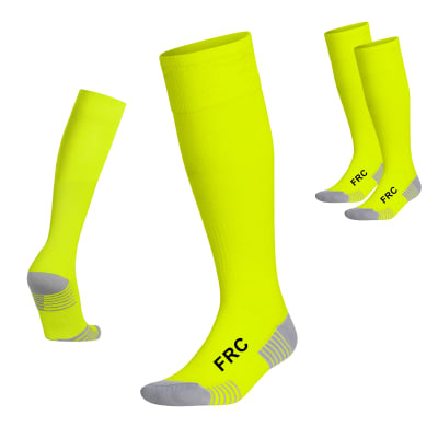 1 Par Medias de futbol FRC Adulto verde fluor