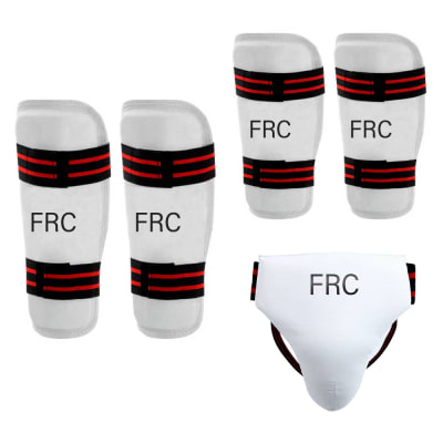 Kit de Protección Taekwondo, Canileras + Antebraceras + Protector Inguinal