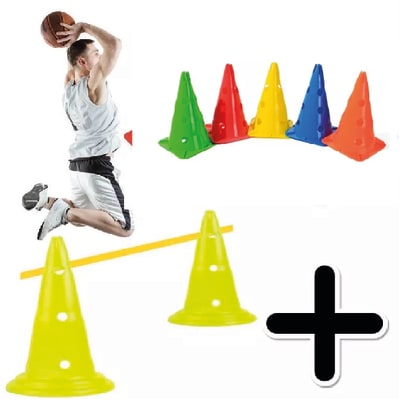 2 conos perforados de 38cm+tubo de agilidad