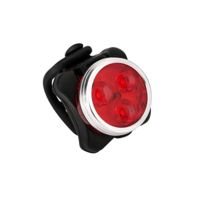 Luz Trasera para Bicicleta Redonda 3 LED Recargable 448