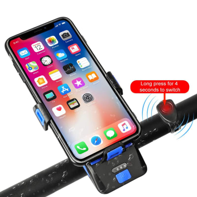 Luz frontal 4 en 1 250 lumens con Bocina 130 dB Soporte de teléfono 513