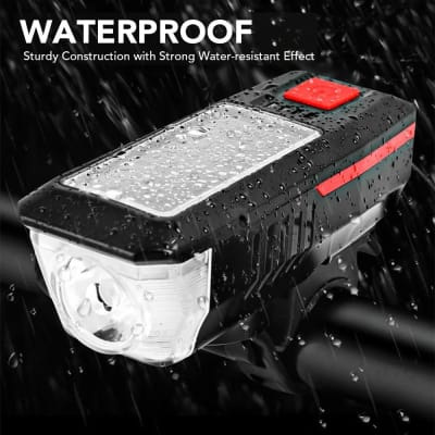 Luz bicicleta LED frontal recargable solar-USB 514