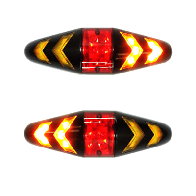 Luz trasera LED recargable con cruces y control inalámbrico 526