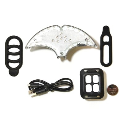 Luz trasera LED recargable con cruces y control inalámbrico 527