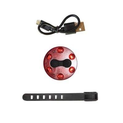 Luz bicicleta trasera redonda LED recargable 520