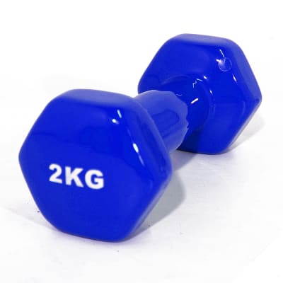 Mancuerna 2 kilos Azul Hexagonal Neopreno unidad