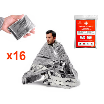 Pack 16 mantas térmicas de emergencia / Forcecl
