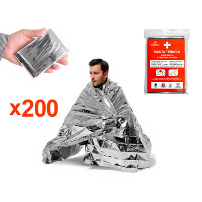 Pack 200 mantas térmicas de emergencia/Forcecl