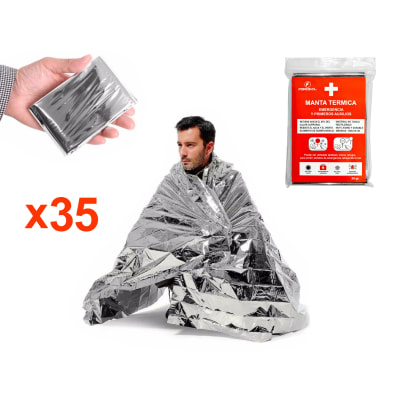 pack 35 mantas térmicas de emergencia/Forcecl