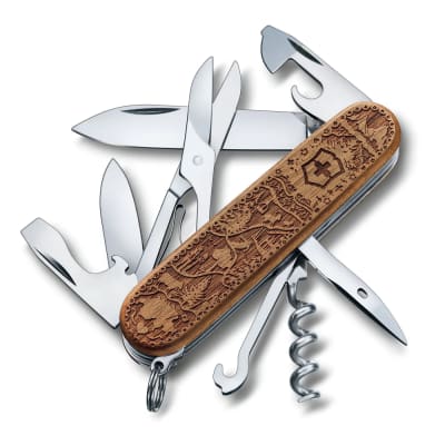 Navaja CLIMBER EDICION ESPECIAL 91mm 12 fun, Madera