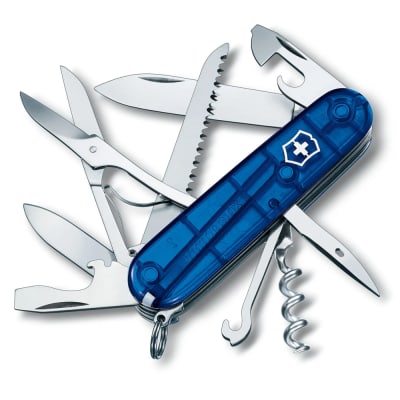 NAVAJA Victorinox HUNTSMAN, 91mm 15 func, Azul Transparente