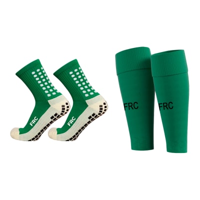 Media Deportiva Antideslizante Verde + Media Sin Pie Verde FRC Adulto