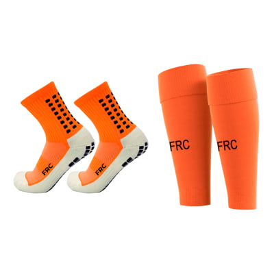 Media Deportiva Antideslizante Naranja + Media Sin Pie FRC Naranja Adulto