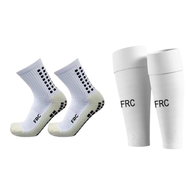 Media Deportiva Antideslizante Blanco + Media Sin Pie Blanco FRC Adulto