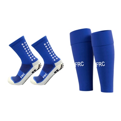 Media Deportiva Antideslizante Azul Rey + Media Sin Pie Azul Rey FRC Adulto