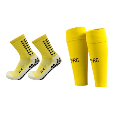 Media Deportiva Antideslizante Amarillo + Media Sin Pie Amarillo FRC Adulto