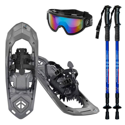 Pack Raquetas de Nieve + Bastones Trekking + Antiparras