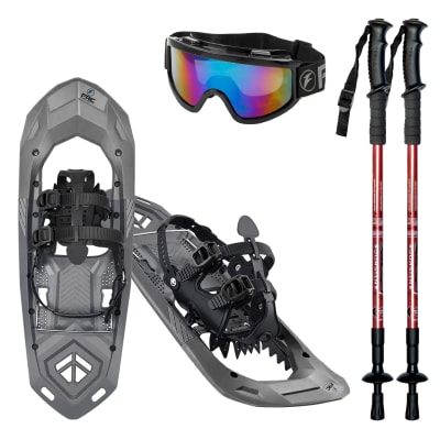 Pack Raquetas de Nieve + Bastones Trekking + Antiparras