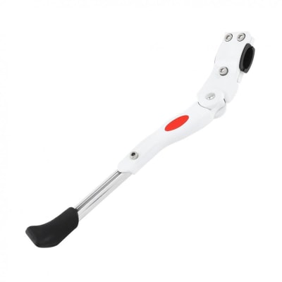 Pata Apoyo Para Bici Ajustable Soporte 100% Aluminio Blanca