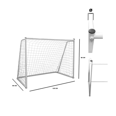 1 Arco de Futbol Fierro 120x80 32mm + RED /ForceCL