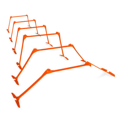 Valla de salto multialtura plegable entrenamiento y agilidad Naranja