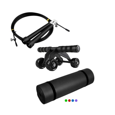 pack rueda abdominal+cuerda+mat 10mm /Forcecl