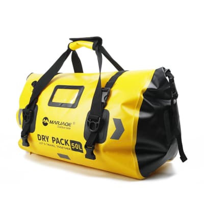 Bolso Seco Dry Pack 50 Litros Impermeable Expedición Moto Amarillo