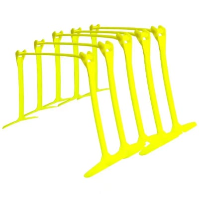 Valla de salto multialtura plegable entrenamiento y agilidad Amarillo