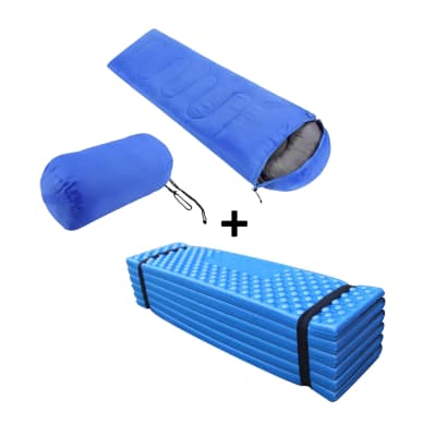 Pack colchoneta goma eva + saco para dormir de camping/Forcecl