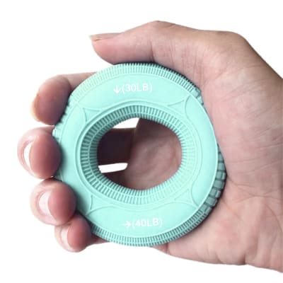 Dona Anillo 30-40 LB Fortalecedor y ejercitador de manos y dedos silicona (Verde)