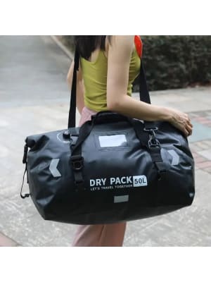 Bolso Seco Dry Pack 50 Litros Impermeable Expedición Moto Negro